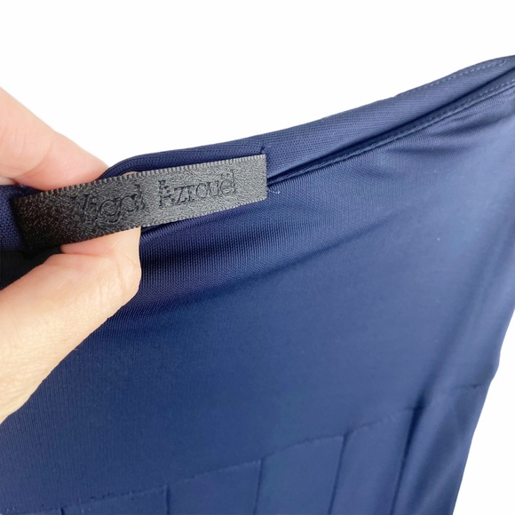 Yigal Azrouel Navy Blue Pleated Midi Skirt 0 - Picture 4 of 6